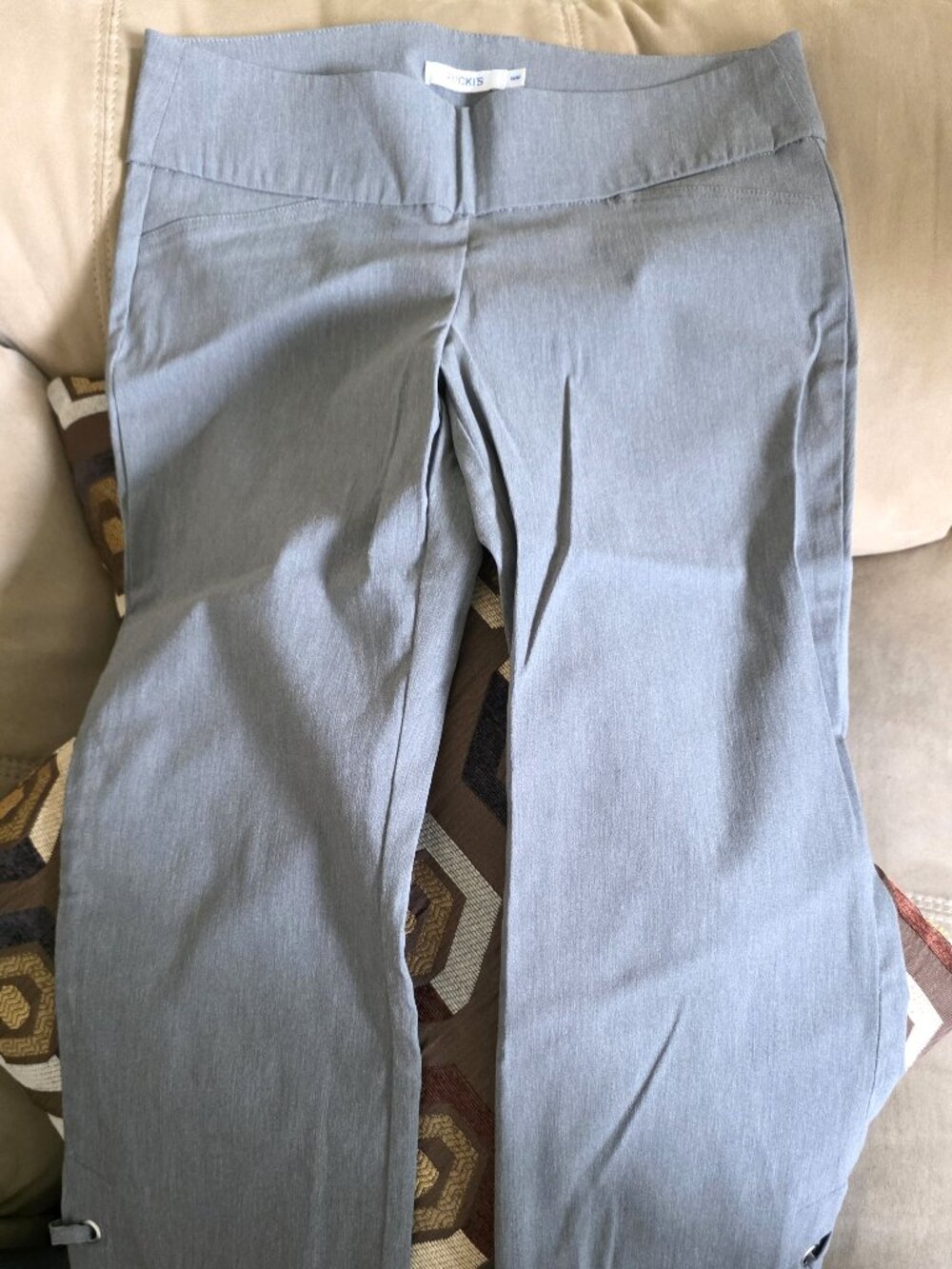 Rickis pull on capris in light grey melange, sz M